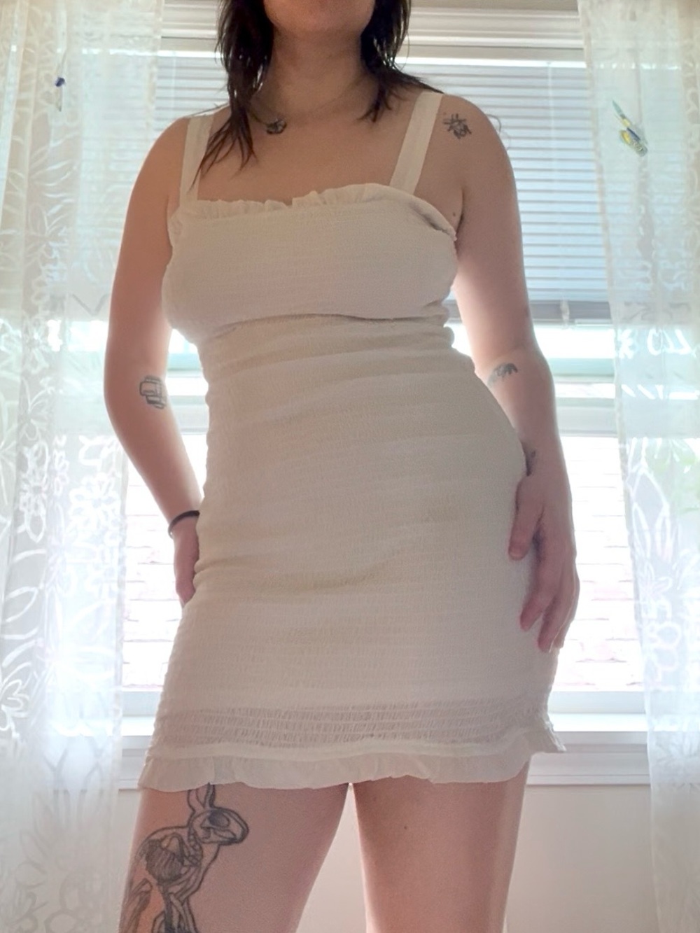 Sadie & Sage white bodycon mini dress